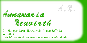 annamaria neuvirth business card